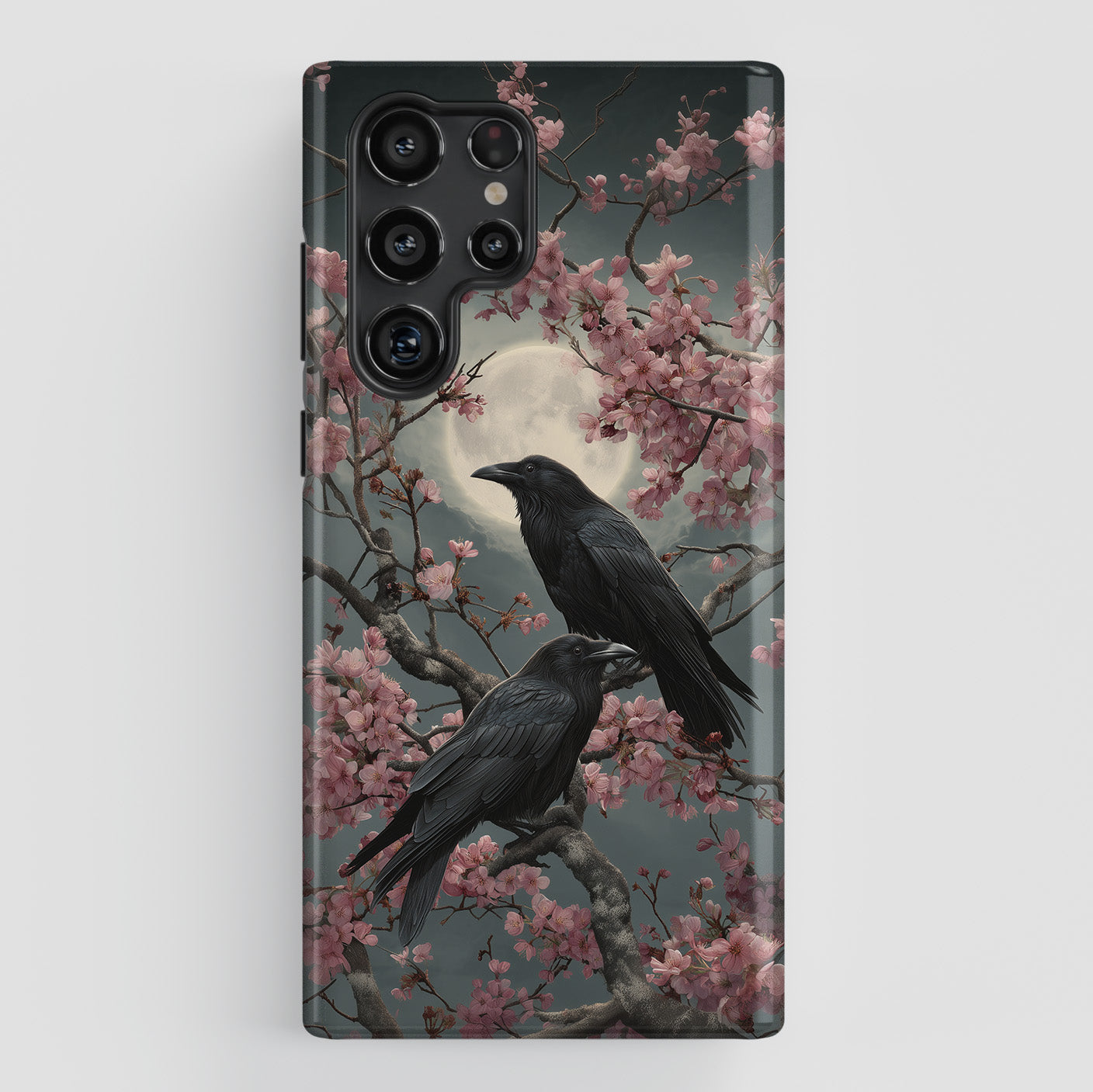 Ravens in Bloom Design Phone Case for Galaxy S series Phones