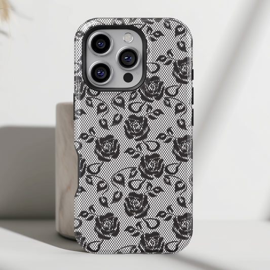 Retro Floral Lace Design iPhone Case