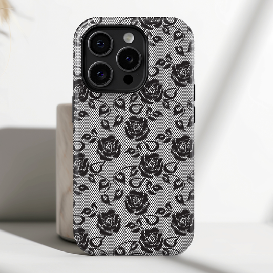 Retro Floral Lace Design iPhone Case