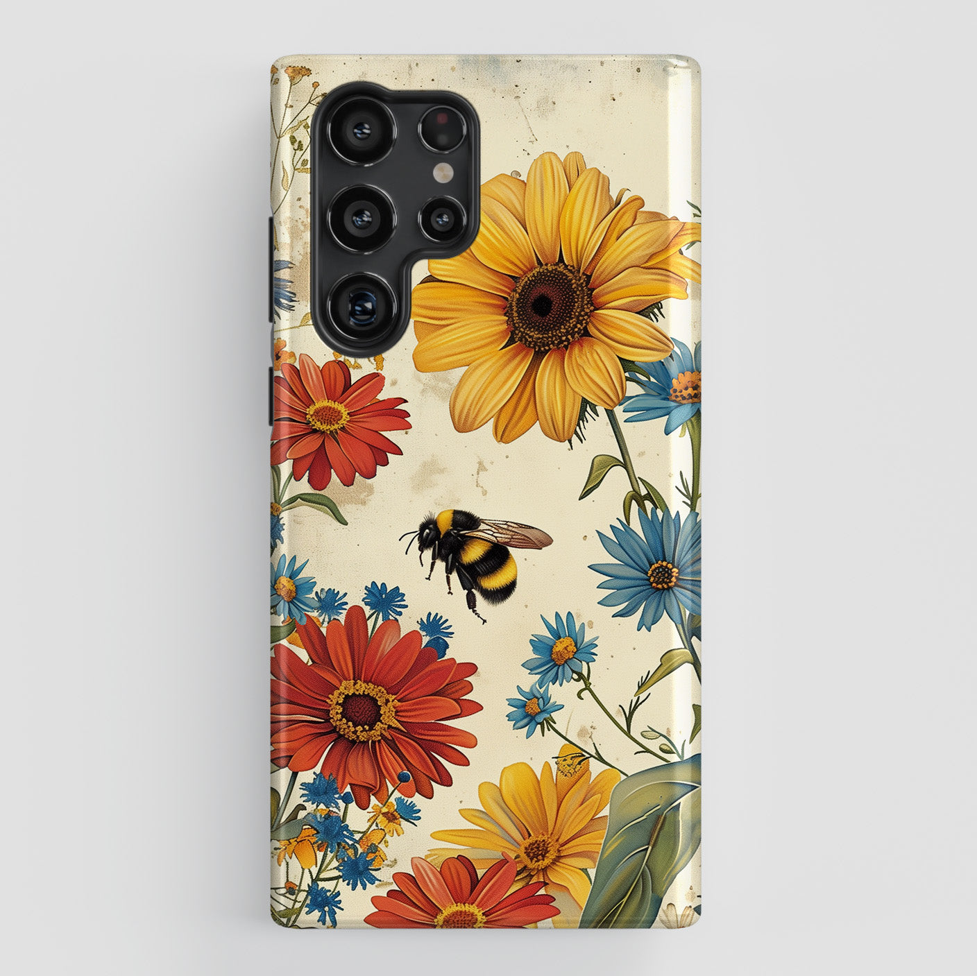 Retro Bumblebee Garden Design Samsung Phone Case