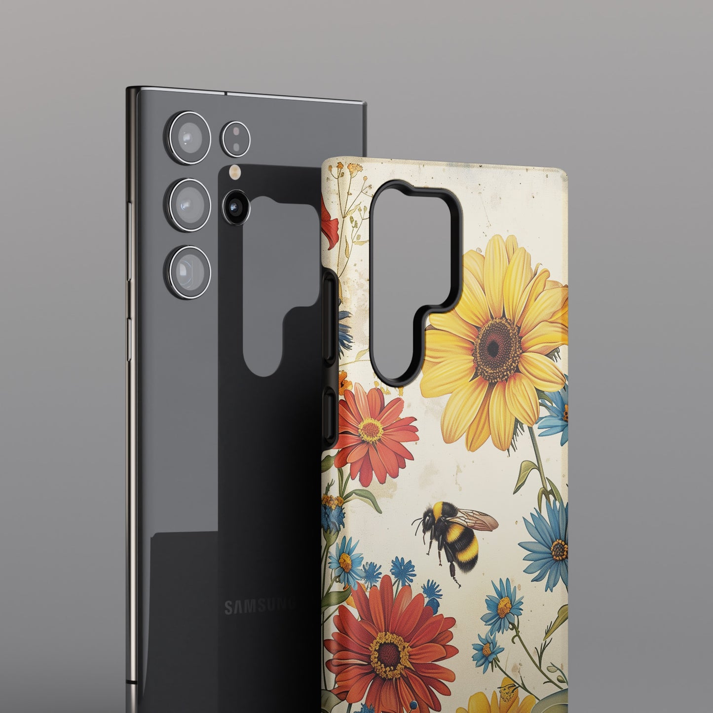 Retro Bumblebee Garden Design Samsung Phone Case