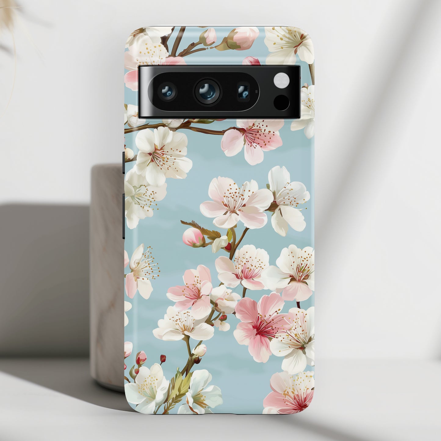 Retro Cherry Blossom Floral Design Google Pixel Phone Case