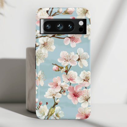 Retro Cherry Blossom Floral Design Google Pixel Phone Case