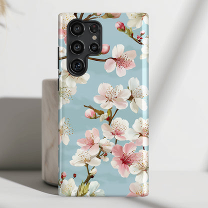Retro Cherry Blossom Floral Design Case for Galaxy S series Phones