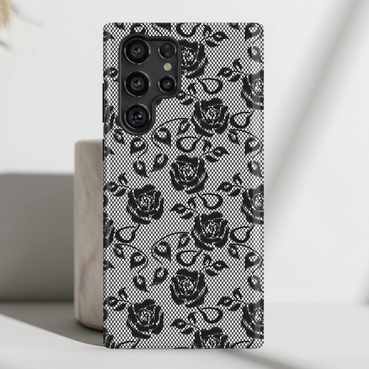 Retro Floral Lace Design Samsung Phone Case