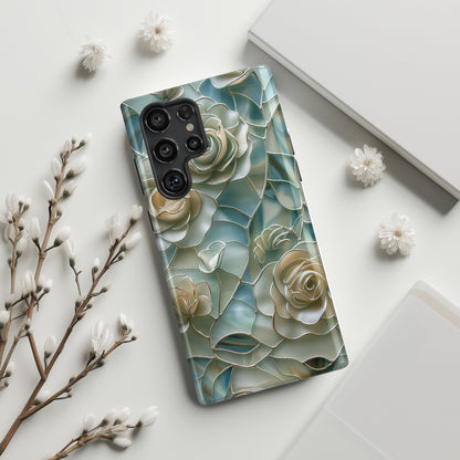 Roses Stained Glass Design Design Samsung Phone Case