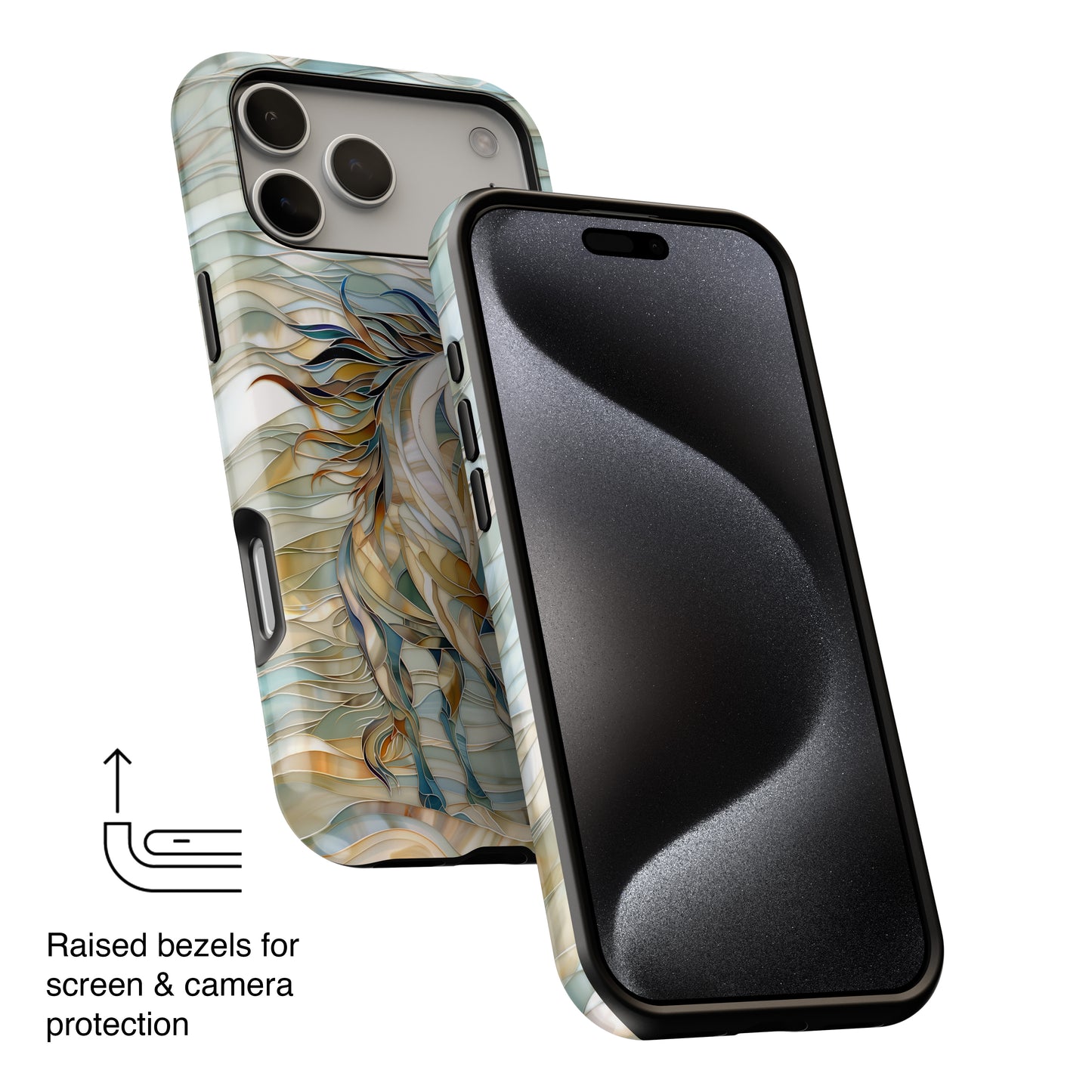 Stained Glass Running Horse iPhone Case