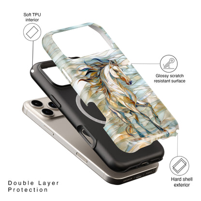Stained Glass Running Horse iPhone Case