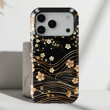 Sakura Wave Japanese Art Design iPhone Case