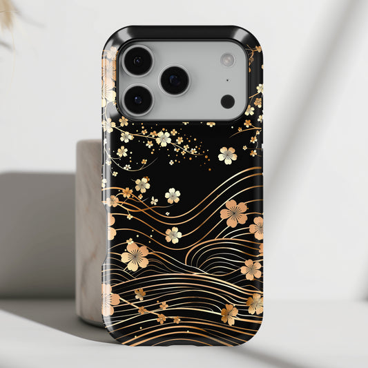 Sakura Wave Japanese Art Design iPhone Case