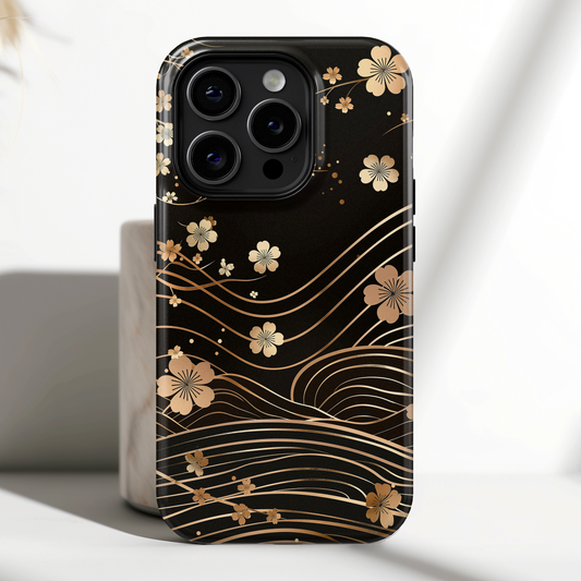 Sakura Wave Japanese Art Design iPhone Case