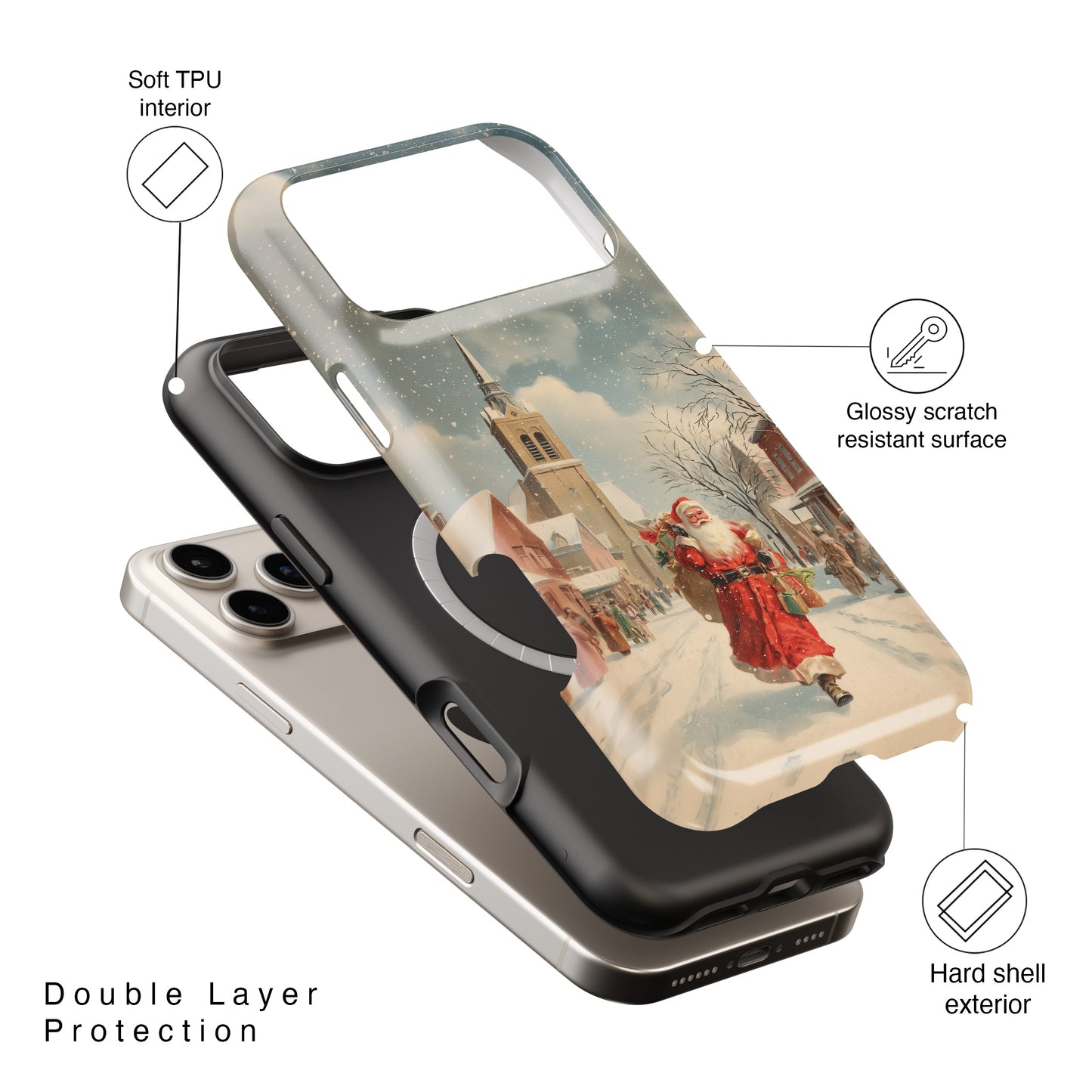 Santa’s Stroll Design iPhone Case