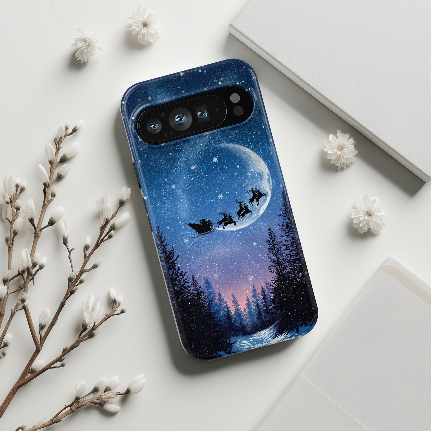 Santa’s Flight Design Phone Case for Google Pixel