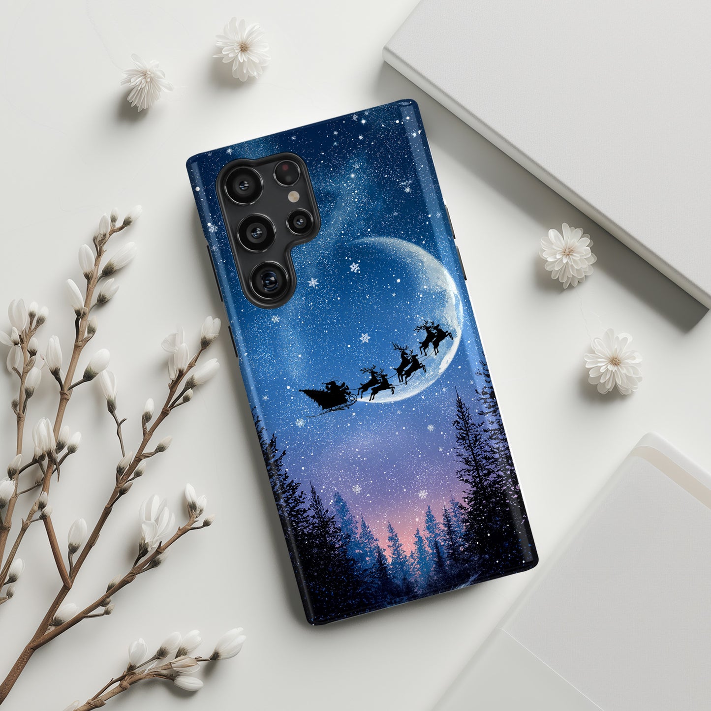Santa’s Flight Design Phone Case for Galaxy S series Phones