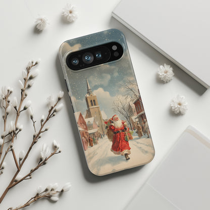 Santa’s Stroll Design Phone Case for Google Pixel
