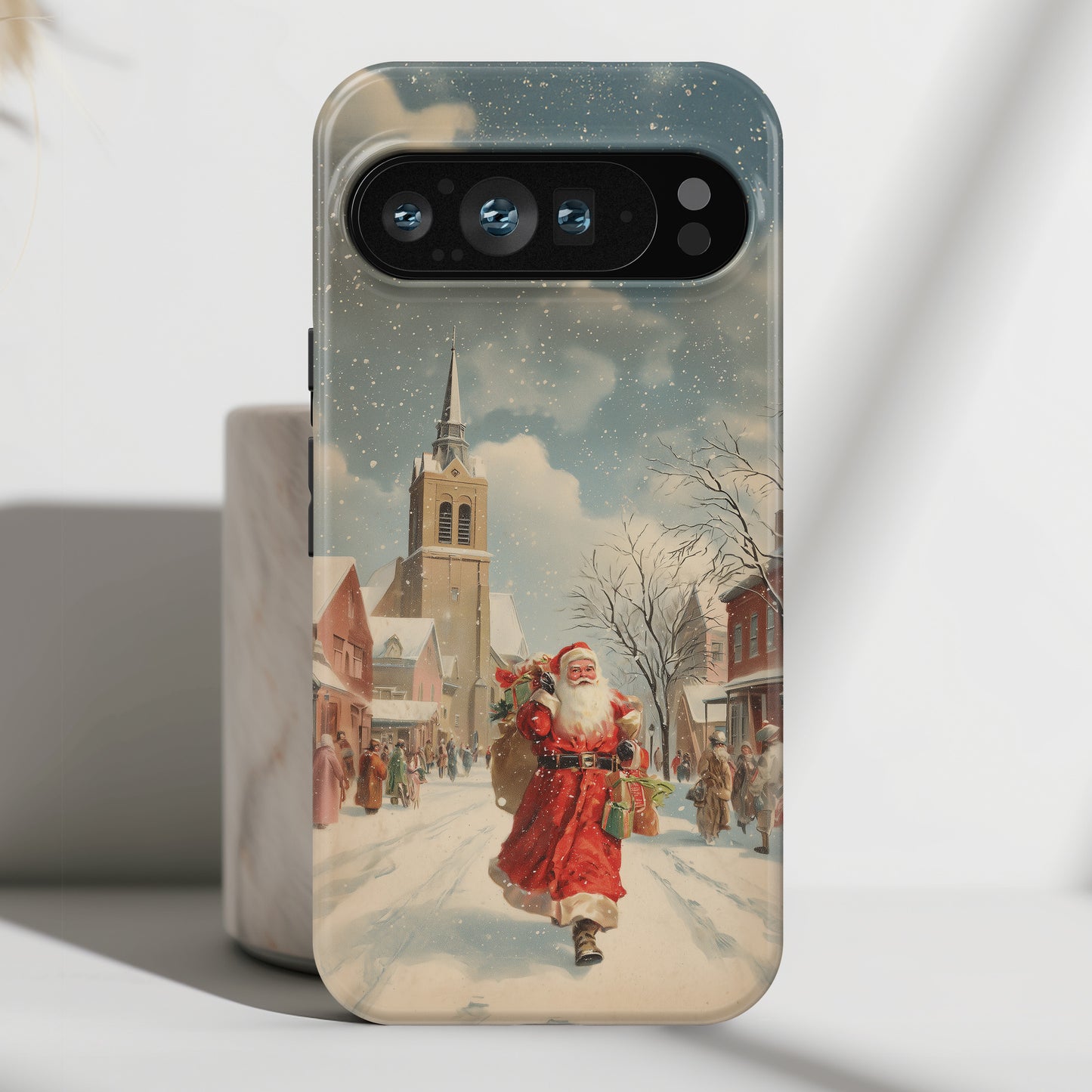 Santa’s Stroll Design Phone Case for Google Pixel