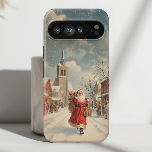 Santa’s Stroll Design Phone Case for Google Pixel