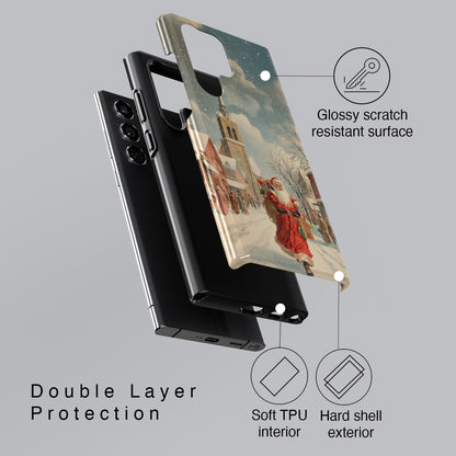 Santa’s Stroll Design Phone Case for Galaxy S series Phones