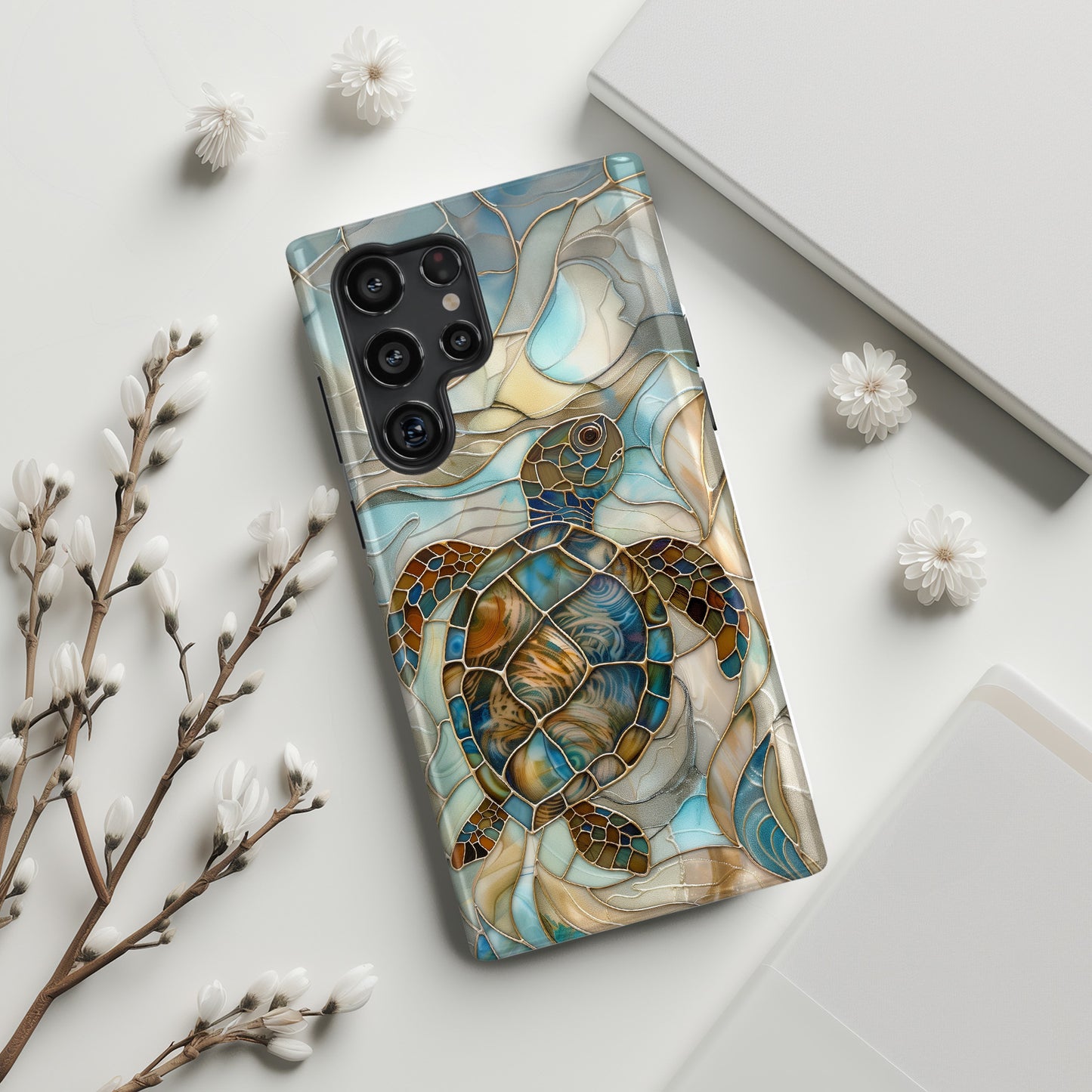 Turtle Stained Glass Design 2 Case for Galaxy S series Phones
