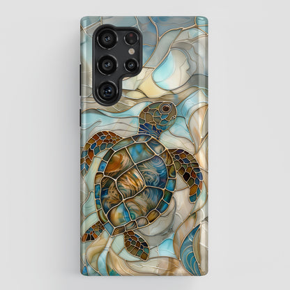 Turtle Stained Glass Design 2 Case for Galaxy S series Phones