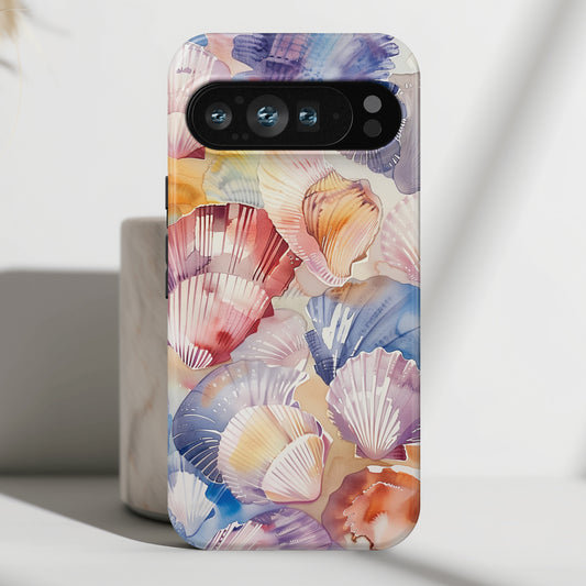 Seashell Watercolour Collage Design Phone Case for Google Pixel