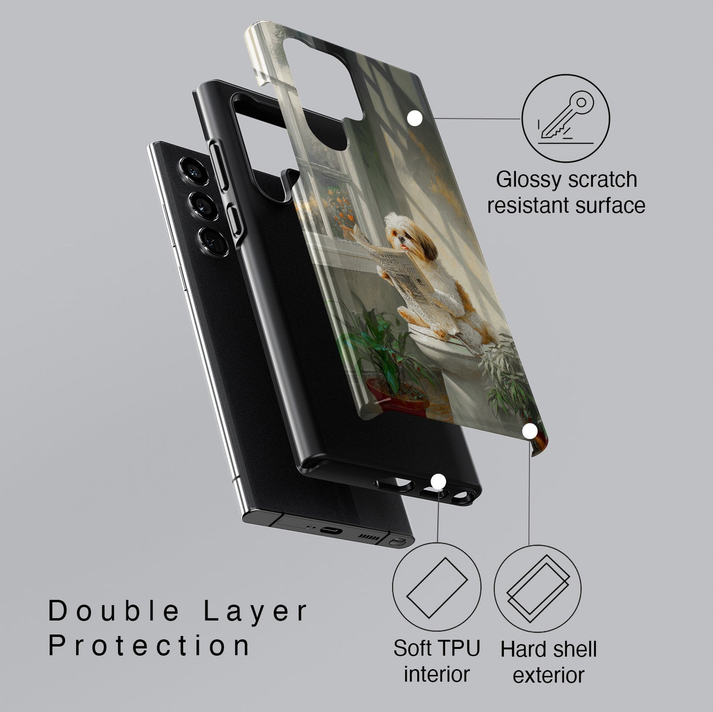 Serious Business (Shih Tzu) Design Phone Case for Galaxy S series Phones