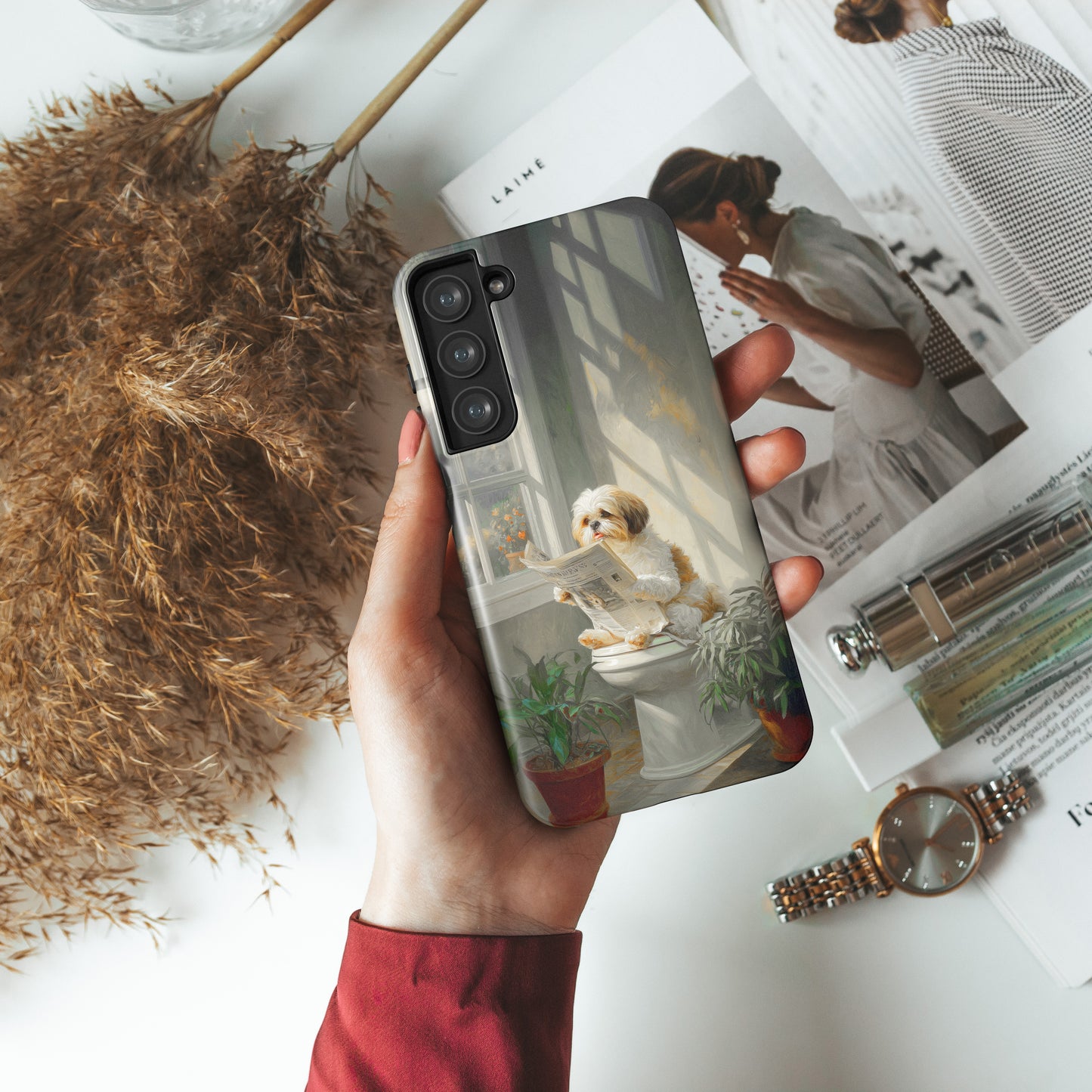 Serious Business (Shih Tzu) Design Phone Case for Galaxy S series Phones