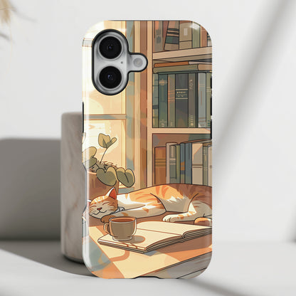 Sleeping Cat Design iPhone Case