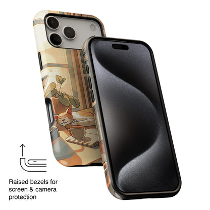 Sleeping Cat Design iPhone Case