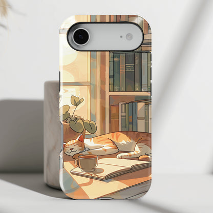 Sleeping Cat Design iPhone Case