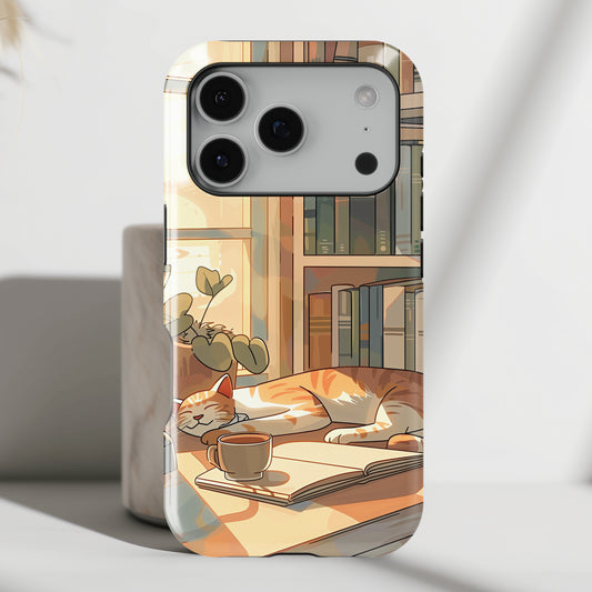 Sleeping Cat Design iPhone Case