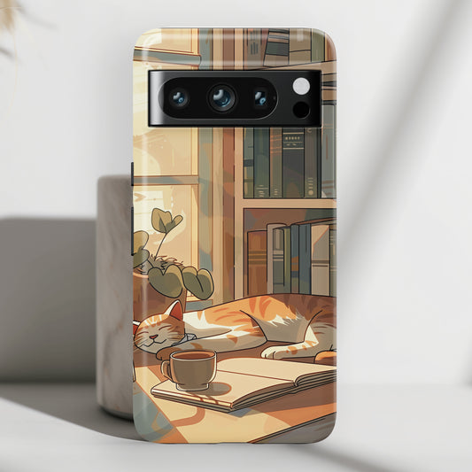 Sleeping Cat Design Google Pixel Phone Case