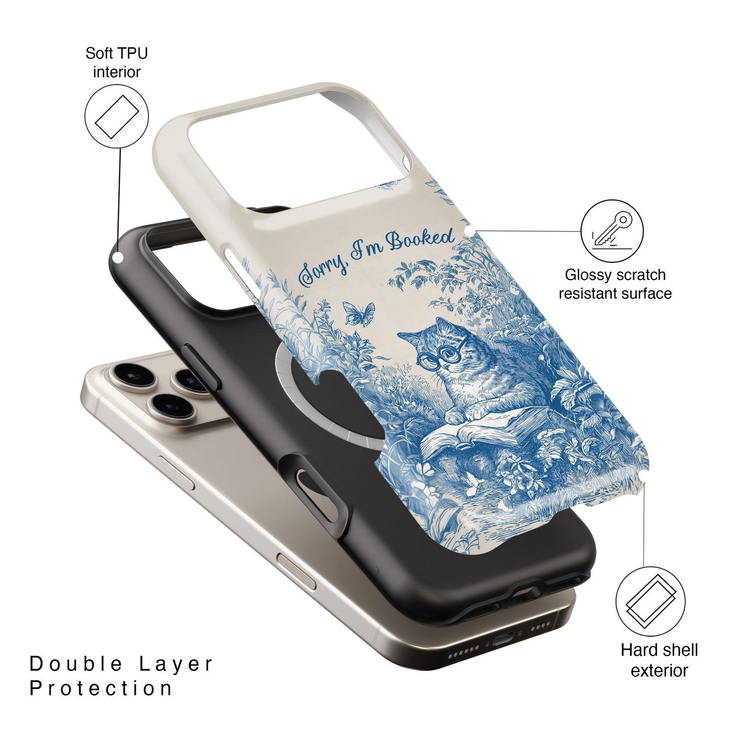 Sorry I'm Booked Design iPhone Case
