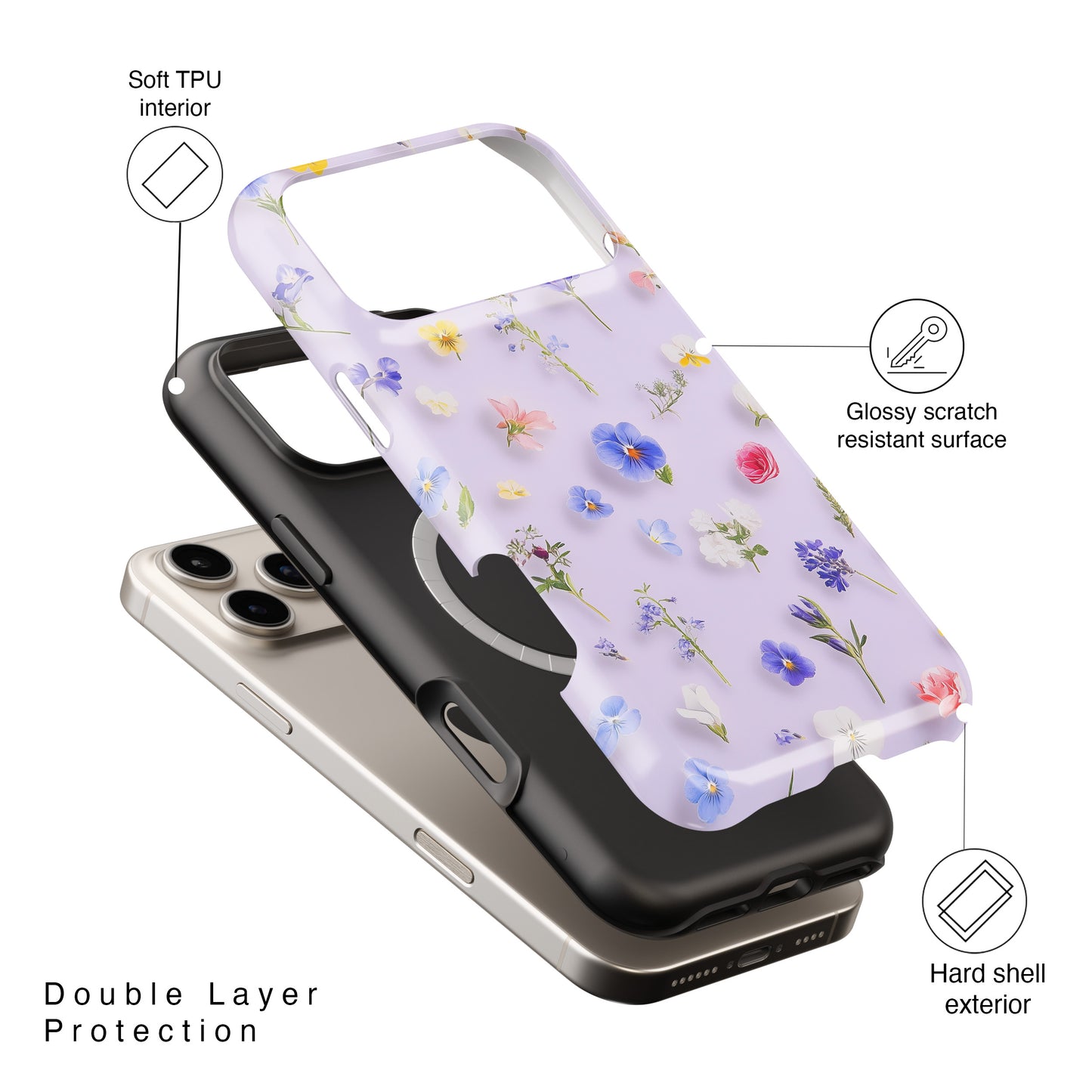 Spring Wildflowers Design iPhone Case