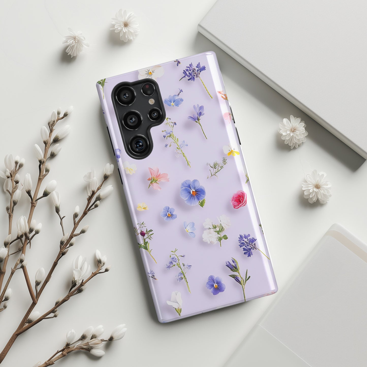 Spring Wildflowers Design Phone Case for Galaxy S series Phones