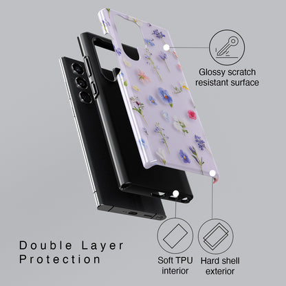 Spring Wildflowers Design Phone Case for Galaxy S series Phones