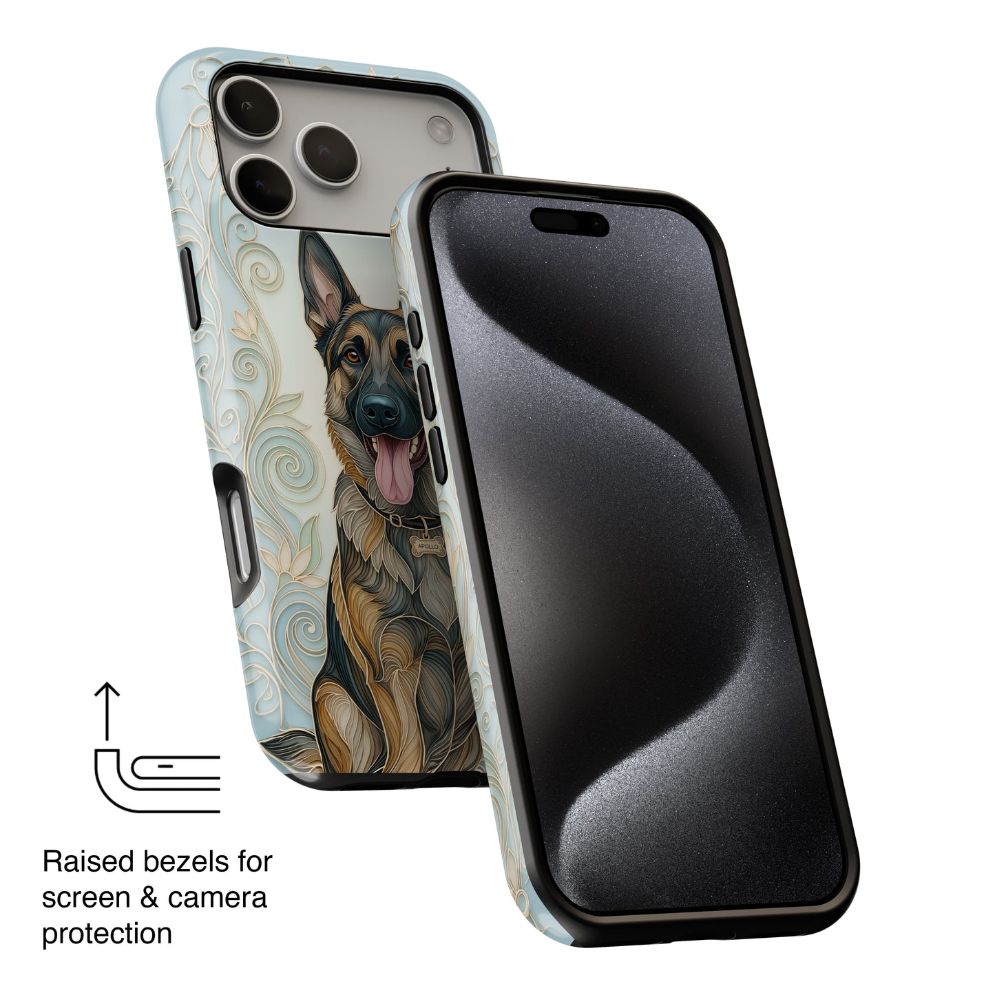 The Elegant Filigree – Custom Pet Portrait iPhone Case