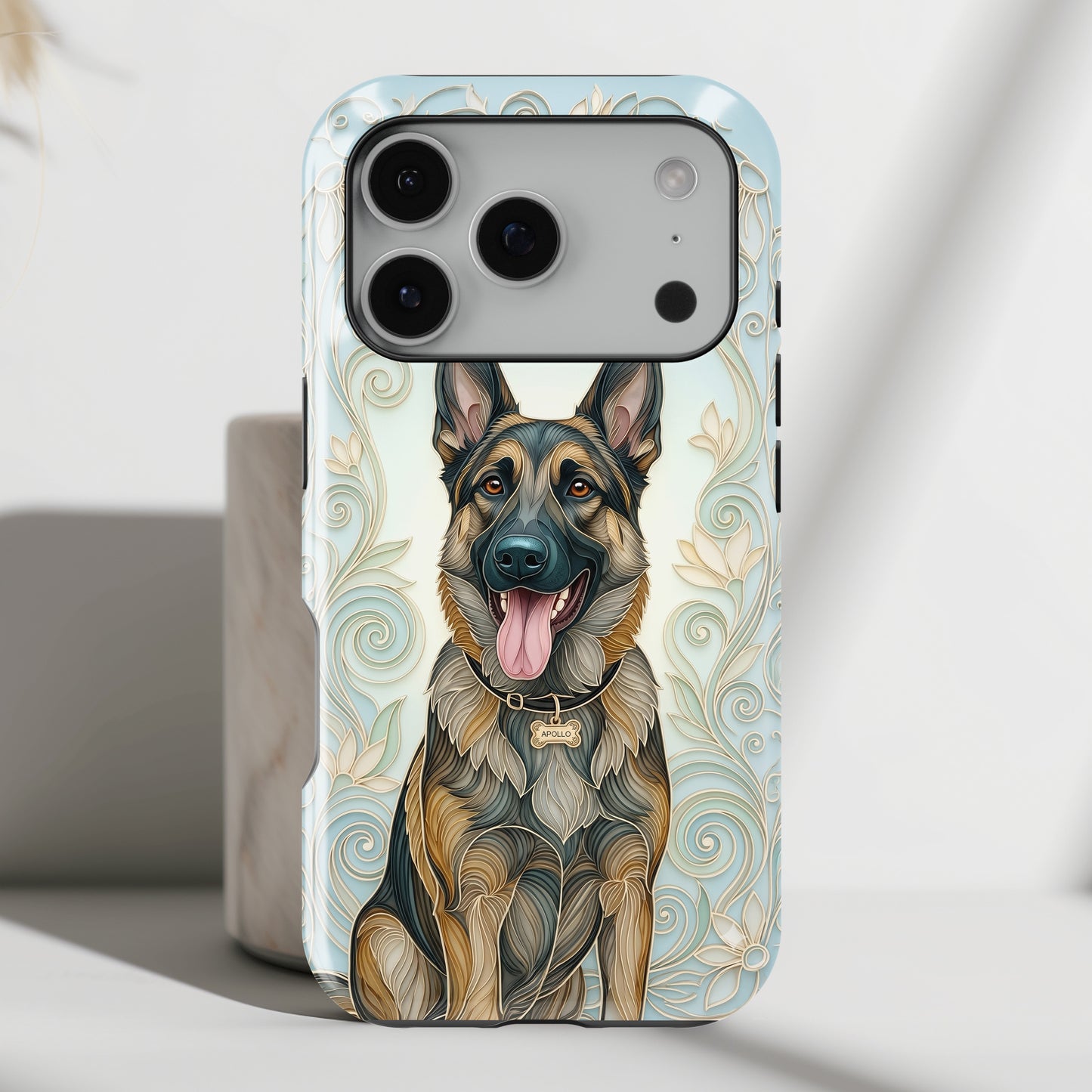 The Elegant Filigree – Custom Pet Portrait iPhone Case
