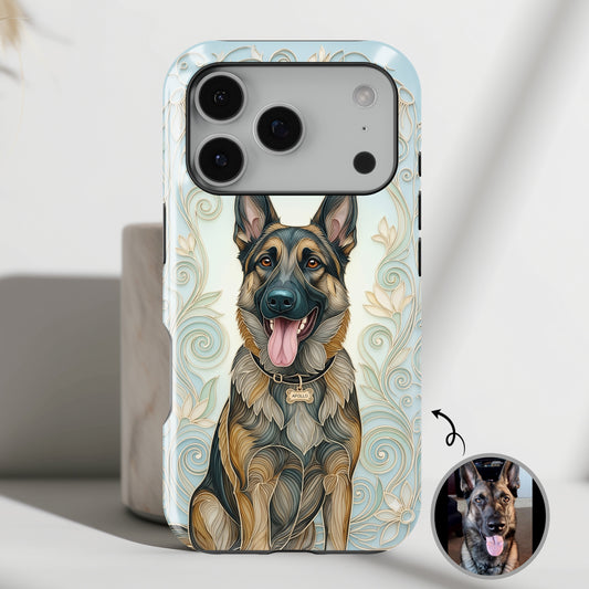 The Elegant Filigree – Custom Pet Portrait iPhone Case