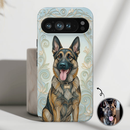 The Elegant Filigree – Custom Pet Portrait Phone Case for Google Pixel