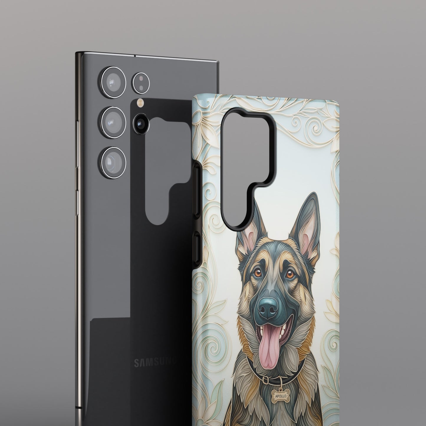 The Elegant Filigree – Custom Pet Portrait Phone Case for Galaxy S series Phones