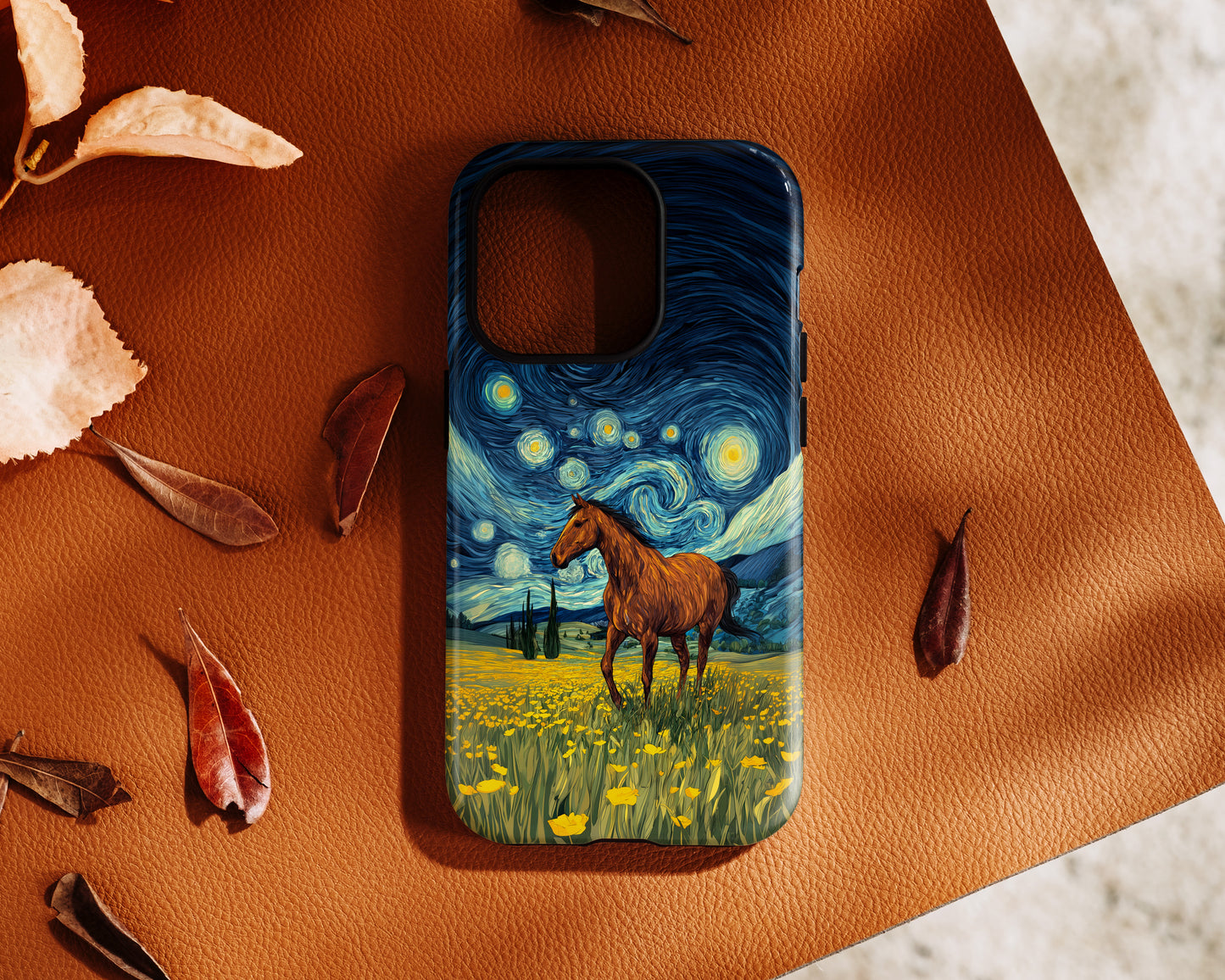 Starry Night Stallion Design iPhone Case