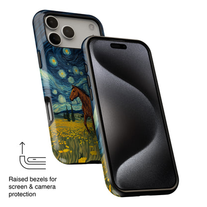 Starry Night Stallion Design iPhone Case