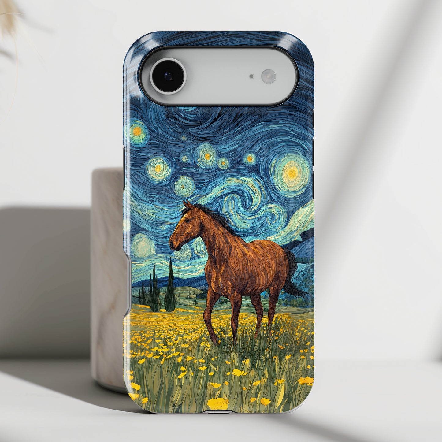 Starry Night Stallion Design iPhone Case