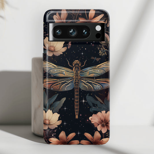 Starry Night Dragonfly Design Google Pixel Phone Case