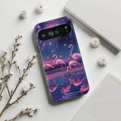 Starry Night Flamingo Design Phone Case for Google Pixel