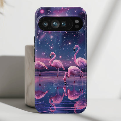 Starry Night Flamingo Design Phone Case for Google Pixel