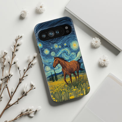 Starry Night Stallion Design Phone Case for Google Pixel