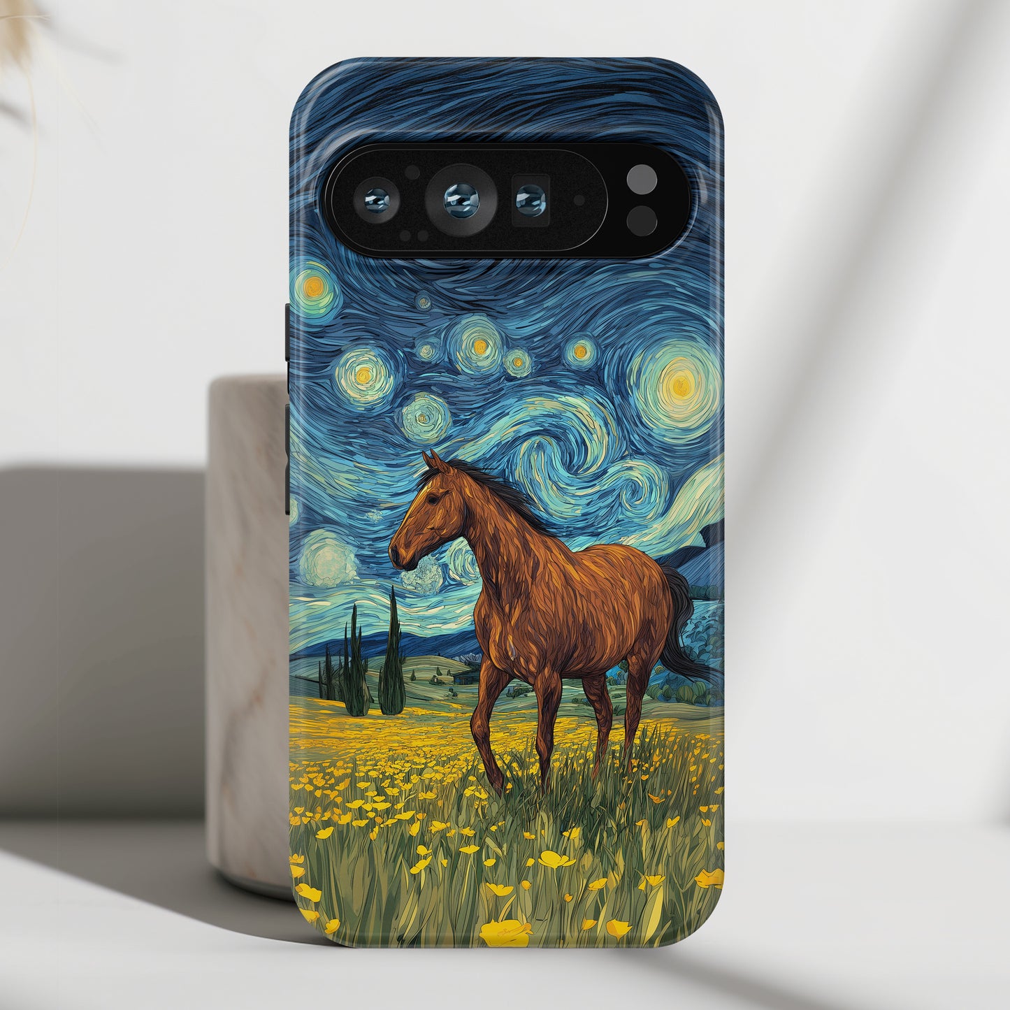 Starry Night Stallion Design Phone Case for Google Pixel