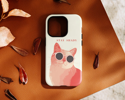 Stay Shady – Pop-Art Feline Design iPhone Case